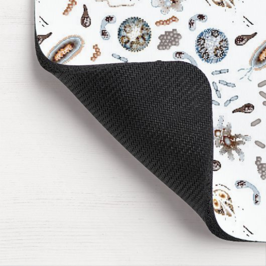 Bakterien u. Virus-Muster Mousepad (Ecke)