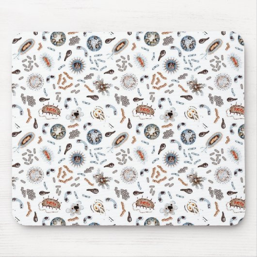 Bakterien u. Virus-Muster Mousepad (Vorne)