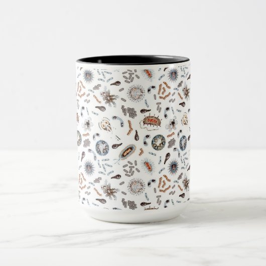 Bakterien u. Virus-Muster Tasse (Zentrum)