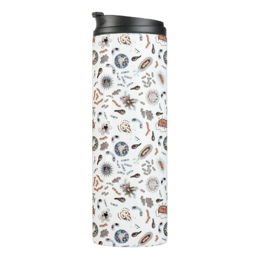 Bakterien u. Virus-Muster Thermosbecher (Nach rechts gedreht)