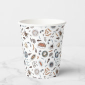 Bakterien- und Virusmuster Pappbecher (Vorderseite)