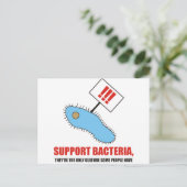 Bakterien unterstützen postkarte (Stehend Vorderseite)