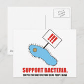 Bakterien unterstützen postkarte (Vorne/Hinten)