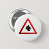 Bakterien-Warnzeichen Button (Vorne & Hinten)