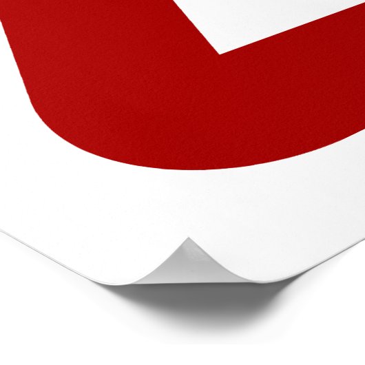 Bakterien-Warnzeichen Poster (Ecke)