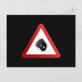 Bakterien-Warnzeichen Postkarte (Vorderseite)