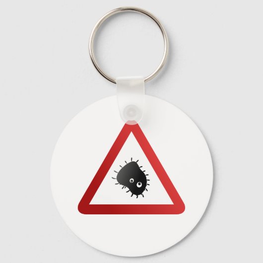 Bakterien-Warnzeichen Schlüsselanhänger (Vorderseite)