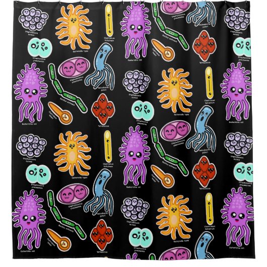 Bakterienarten Duschvorhang (Vorderseite)