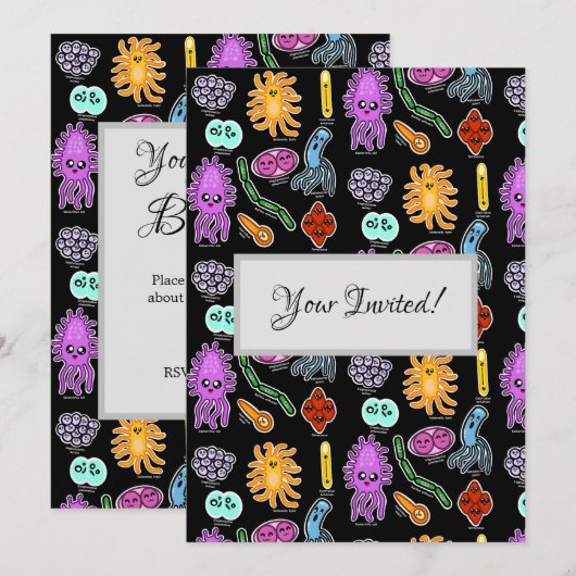 Bakterienarten Einladung (Vorne/Hinten)