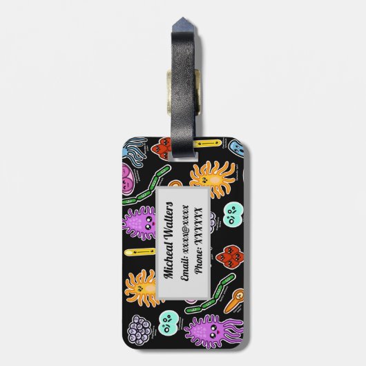 Bakterienarten Gepäckanhänger (Rückseite vertikal)