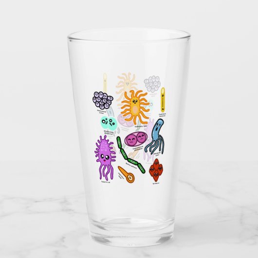 Bakterienarten Glas (Vorderseite)