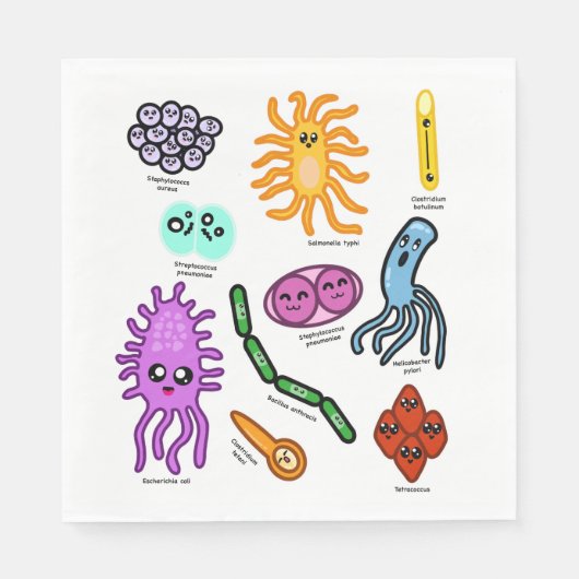 Bakterienarten Serviette (Vorderseite)