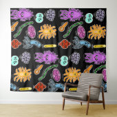 Bakterienarten Wandteppich (Beispiel (Horizontal))