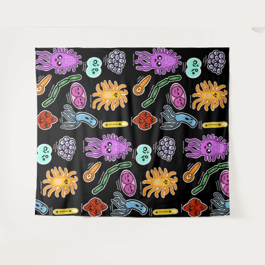 Bakterienarten Wandteppich (Vorderseite (Horizontal))