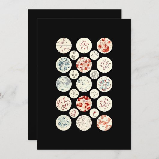 Bakterienmikrobiologie winzig feiertagskarte (Vorne/Hinten)