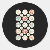 Bakterienmikrobiologie winzig runder aufkleber (Vorderseite)