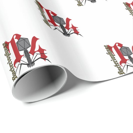 Bakteriophage T4 Geschenkpapier (Rolleneckpunkt)
