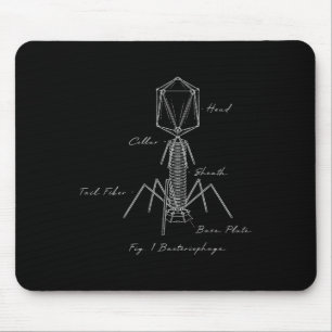 Bakteriophagen-Mikrobiologie-Diagramm Biologie Vir Mousepad