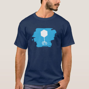 Bakteriophagenlogo-T - Shirt (blau)