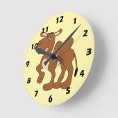 Baktriankamel-Design Runde Wanduhr (Winkel)