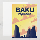 Baku Aserbaidschan Flammentürme Urlaubsposter (Vorne/Hinten)