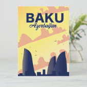 Baku Aserbaidschan Flammentürme Urlaubsposter (Stehend Vorderseite)