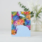 Baku Aserbaidschan Stadtkarte Postkarte (Stehend Vorderseite)