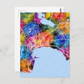 Baku Aserbaidschan Stadtkarte Postkarte (Vorne/Hinten)