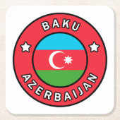 Baku Aserbaijan Rechteckiger Pappuntersetzer (Vorderseite)