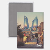 Baku Azerbaijan Travel  Magnet (Vorderseite/Rückseite)