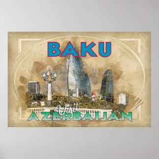Baku, Besuch Aserbaidschan, aus der Serie Visit.. Poster
