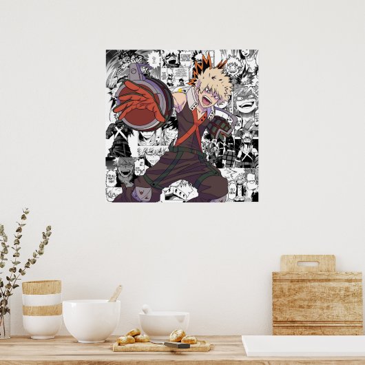 Bakugou Collage Poster (Küche)
