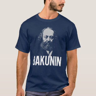 Bakunin-Porträt Fett-Typografie T-Shirt
