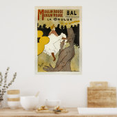 Bal La Goulue Vintage französische Werbung Poster (Küche)