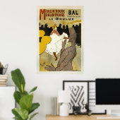 Bal La Goulue Vintage französische Werbung Poster (Heimbüro)