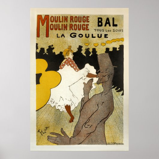 Bal La Goulue Vintage französische Werbung Poster (Vorne)