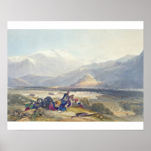 Bala Hissar und Stadt von Kabul mit den Briten Poster