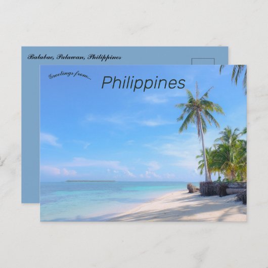 Balabac Palawan Philippinen Postkarte (Vorne/Hinten)