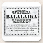 Balalaika-Lizenz Getränkeuntersetzer (Vorderseite)