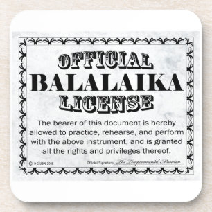 Balalaika-Lizenz Getränkeuntersetzer
