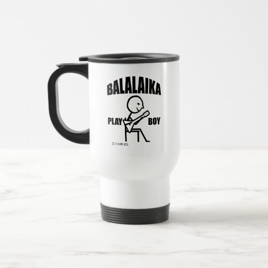 Balalaika Play Boy Travel Mug Reisebecher (Links)