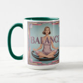 Balance-Affirmation-Geometrie-Meditationsbecher Tasse (Links)