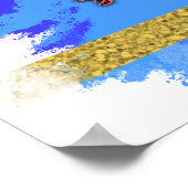 Balance Beam Gymnast Silhouette Poster (Ecke)