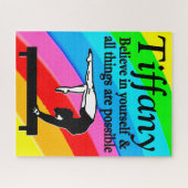 BALANCE BEAM GYMNASTICS PERSONALISIERT PUZZLE (Horizontal)