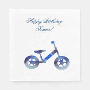Balance Bike Wasserfarbe Kunst Serviette