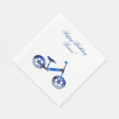 Balance Bike Wasserfarbe Kunst Serviette (Ecke)
