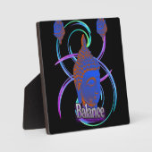 Balance Buddha Swirl Tabletop Plaque mit Easel Fotoplatte (Vorderseite)