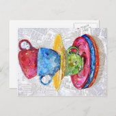 Balance - Collage Art Postkarte (Vorne/Hinten)