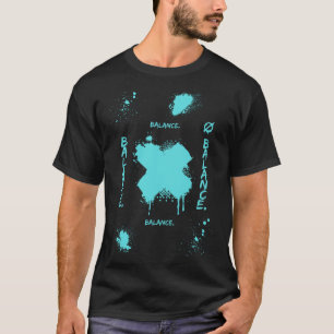 Balance, Cyan Schwarze einfache Popkultur  T-Shirt