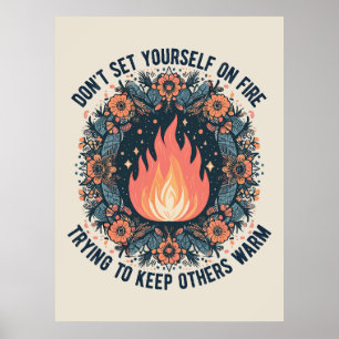 Balance Dein Feuer: Ein Motivierend Zitat Poster